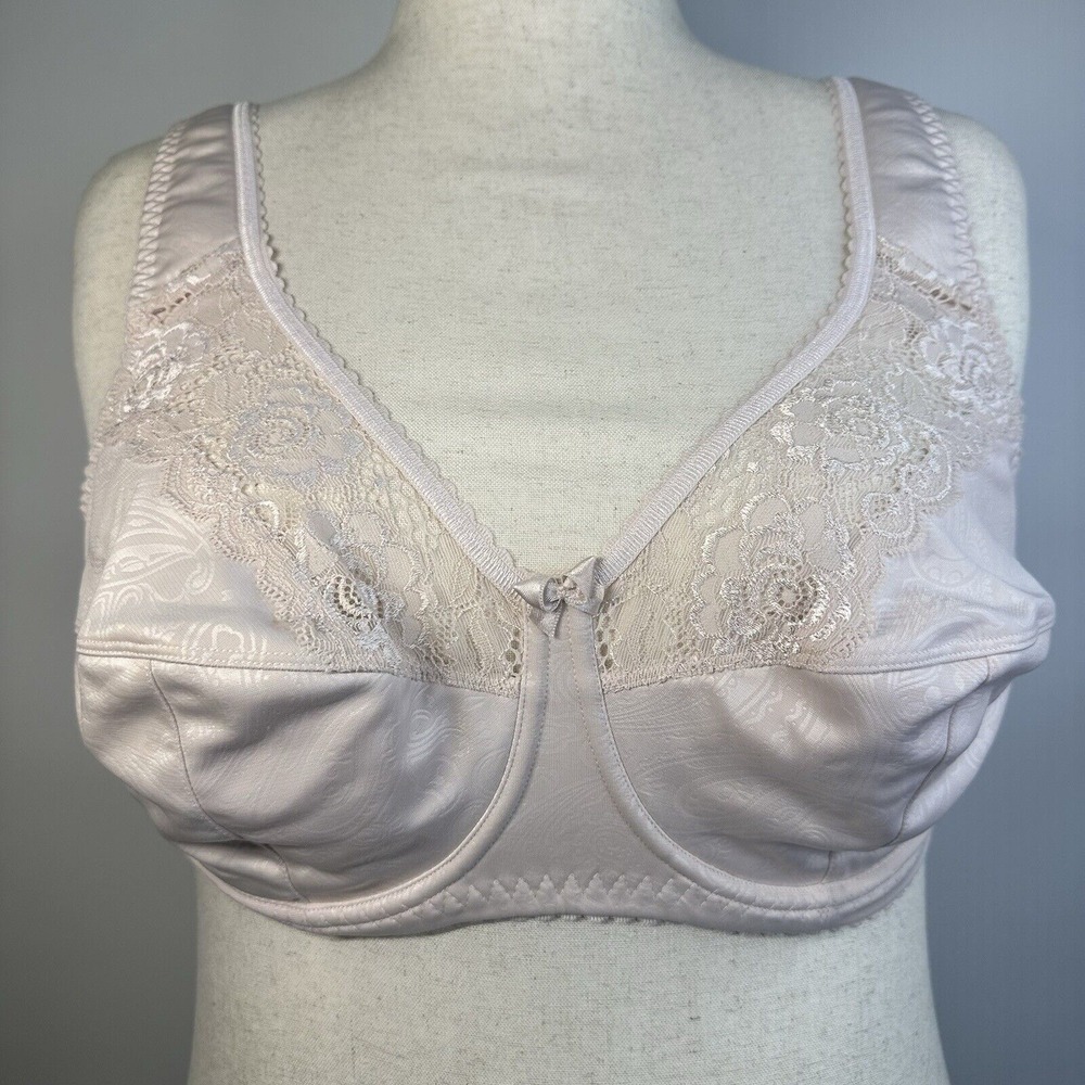 sermija Lingerie 100D Underwire Soft Pink Beige Nude Bra 2 Hook Back Closure